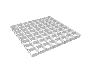 Профиль (L) Грильято Grand Line GL-15,  белый матовый, (H-38)